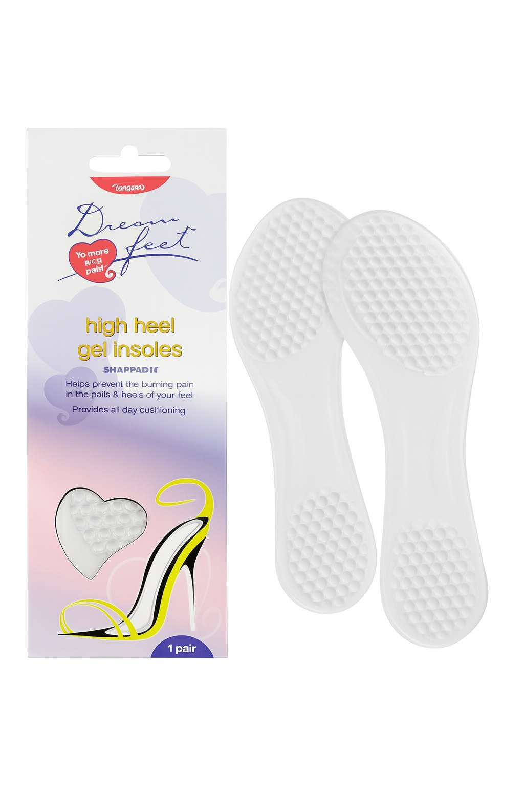 DREAMFEET - HIGH HEEL GEL INSOLE - ZEBRA PRINT