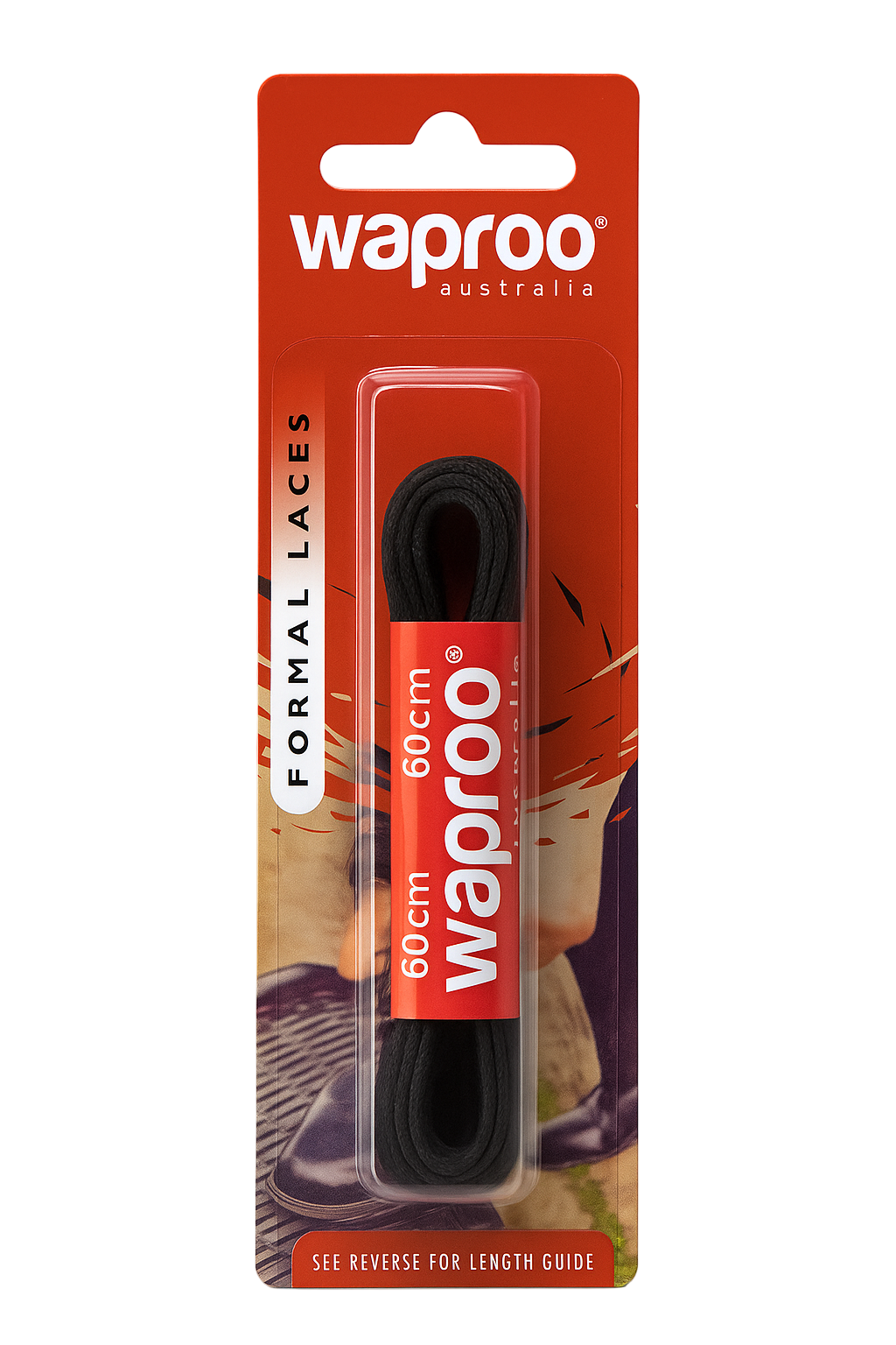 WAPROO - LACES 60CM THIN WAXED (BLISTER)