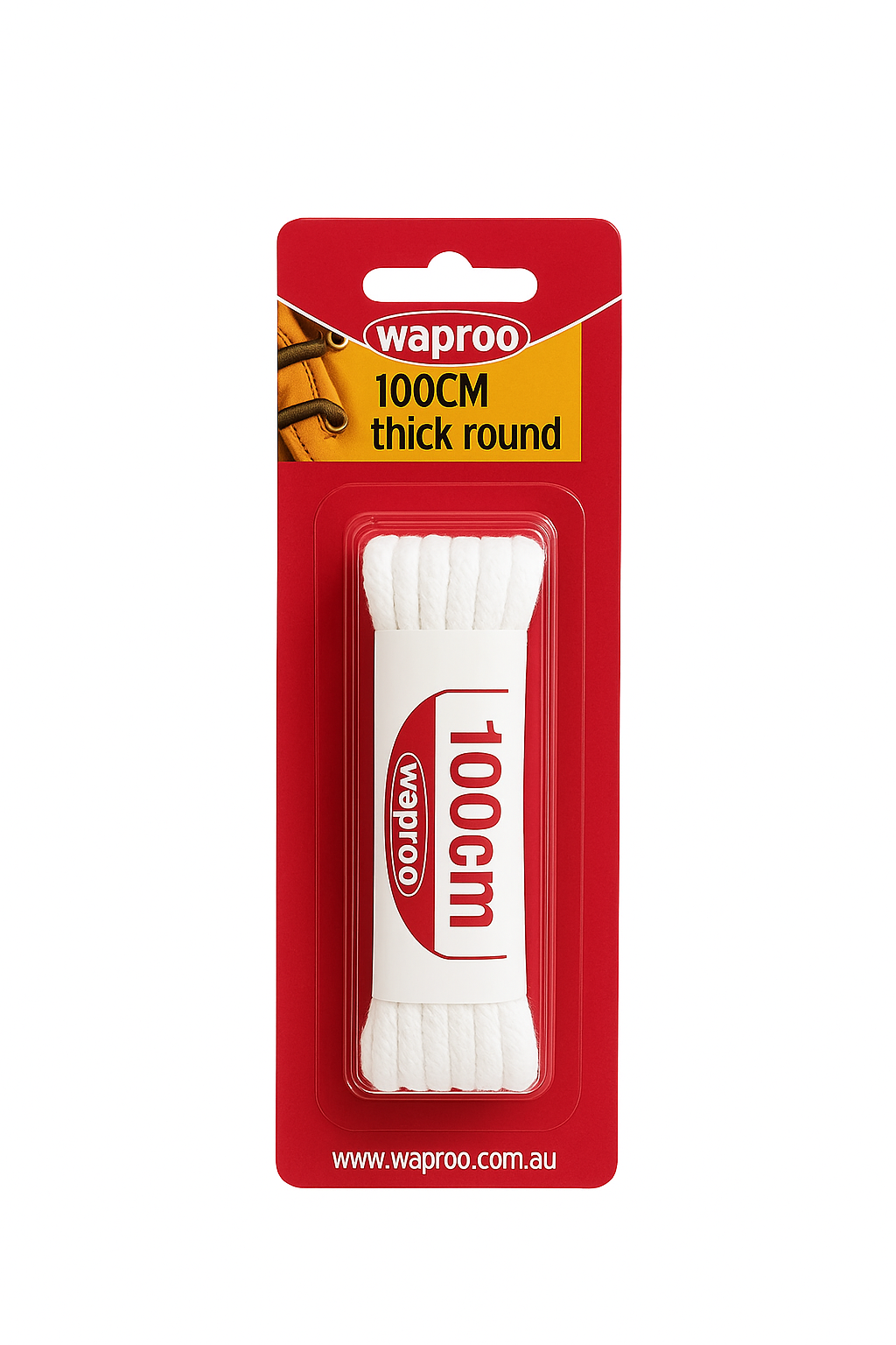 WAPROO - LACES 100CM THICK ROUND (BLISTER)