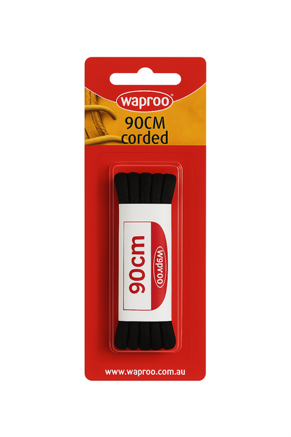 WAPROO - LACES 90CM CORDED (BLISTER)