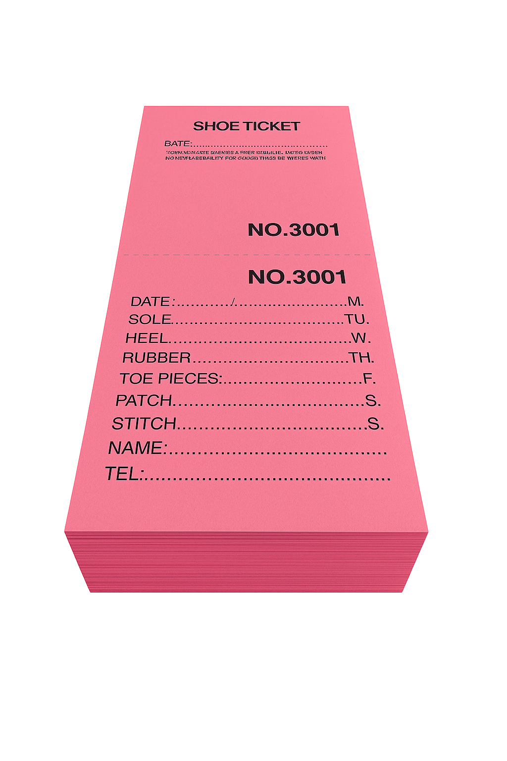 REPAIR TICKETS BOOK (100)