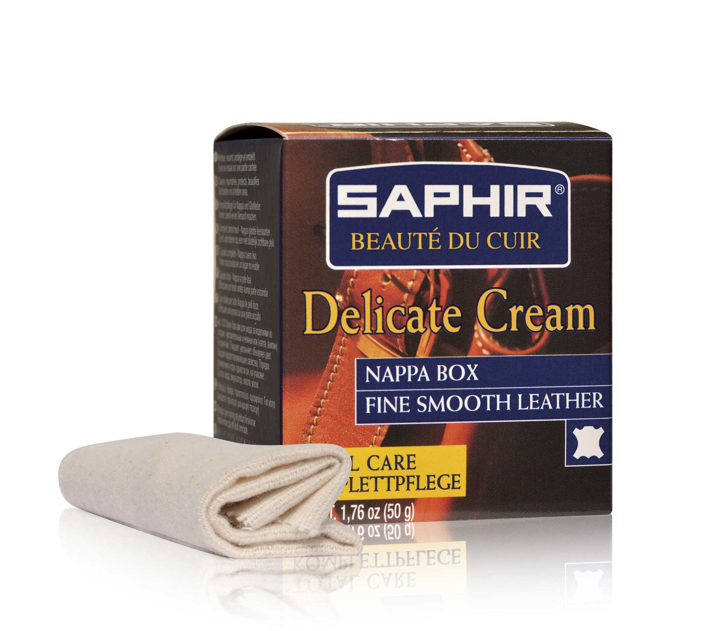 SAPHIR BEAUTE DU CUIR - CREME DELICATE (DELICATE CREAM) + DUSTER - 50ml