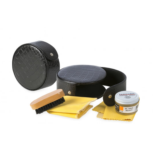 TARRAGO - BLACK TRAVEL KIT DELICATE LEATHER