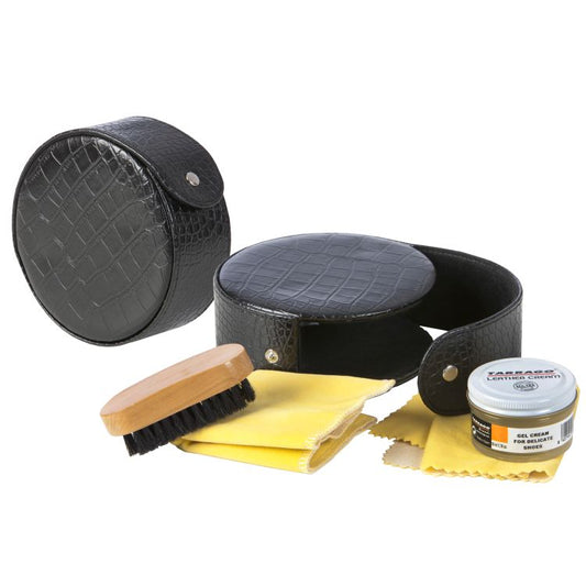 TARRAGO BLACK TRAVEL KIT DELICATE LEATHER