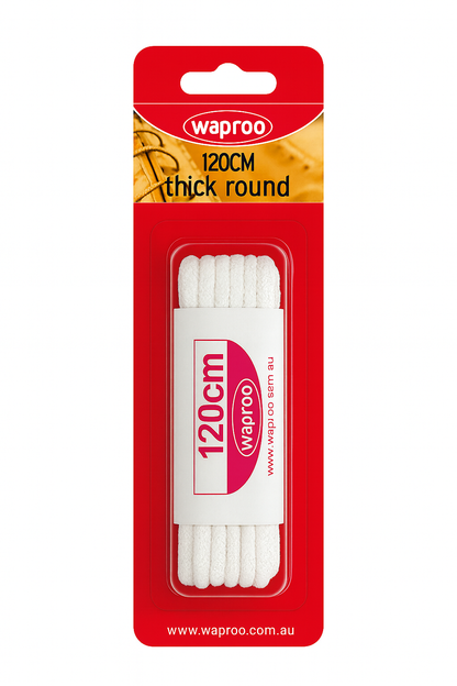 WAPROO - LACES 120CM THICK ROUND (BLISTER)