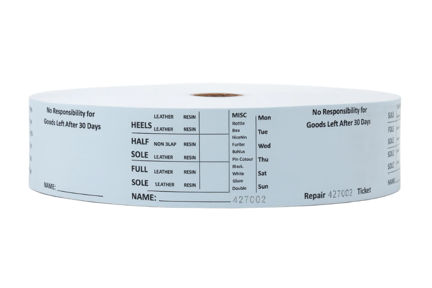 REPAIR TICKETS BLUE