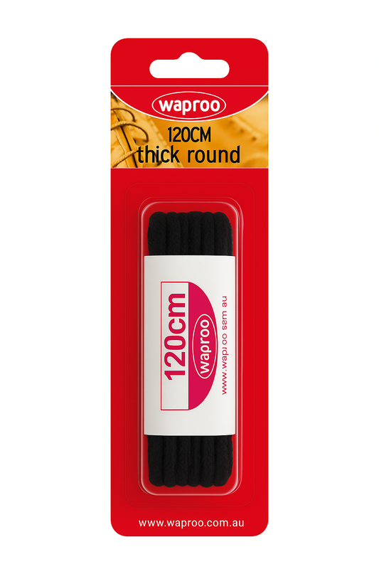 LACES 120CM THICK ROUND (BLISTER)