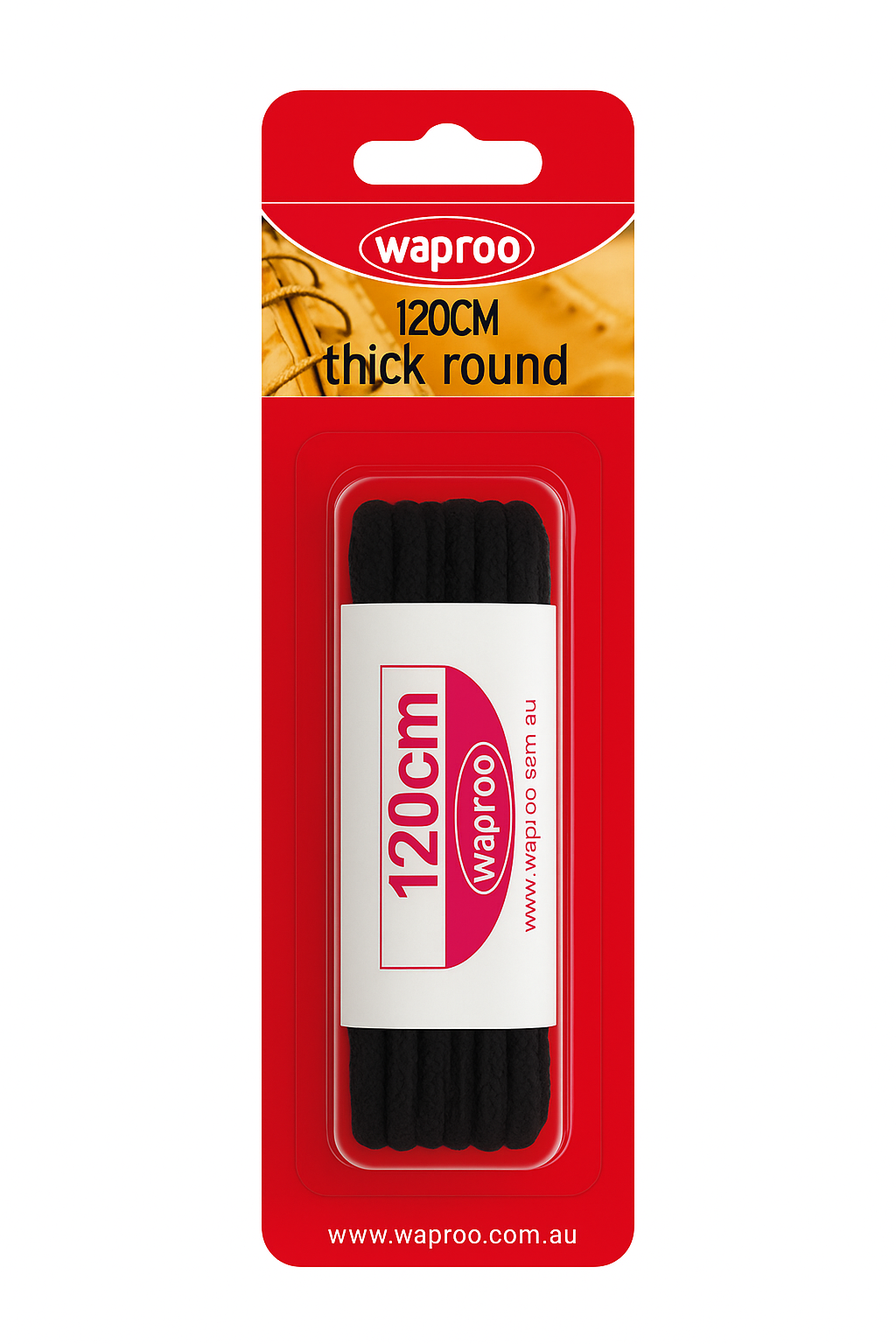 WAPROO - LACES 120CM THICK ROUND (BULK)