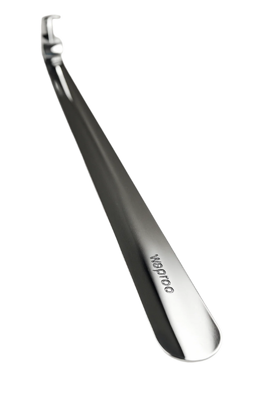 WAPROO PLATINUM -  LONG METAL SHOE HORN - SILVER